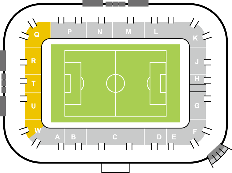 ゴール裏北・ホーム エリア図